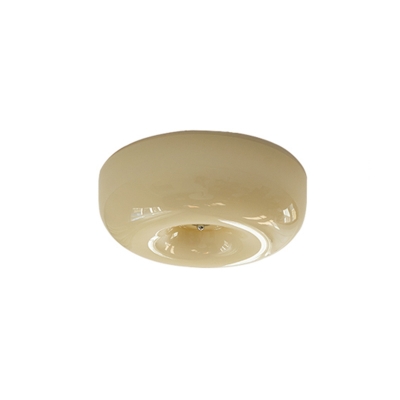 Modern LED Flush Mount Ceiling Light with 3 Color Light and Glass Shade