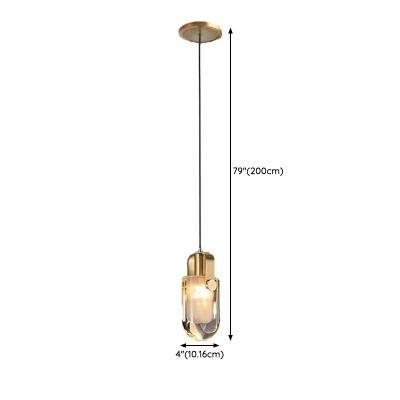 Modern Pendant Light with LED/Incandescent/Fluorescent Light Type and Crystal Shade