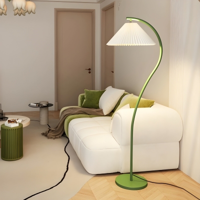 Elegant Metallic Modern Floor Lamp with LED Lights and Rocker Switch for Residential Use