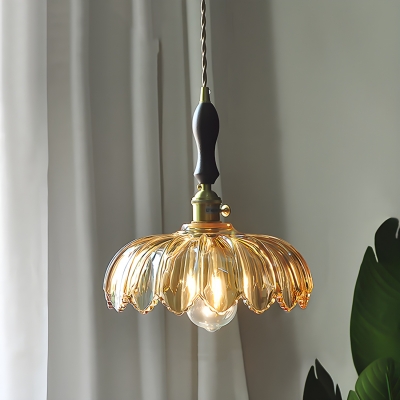 Graceful Modern Pendant Light with Adjustable Hanging Length and Glass Shade