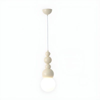 Minimalist Metal Pendant Light with Bi-pin Bulb and Plastic Shade