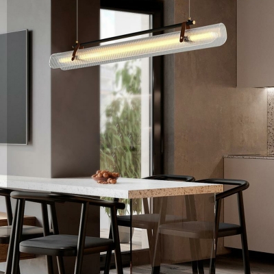 Modern Ambiance Island Light with Adjustable Length and Acrylic Shade