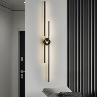 Modern LED Wall Sconce with Acrylic Shade Metal Light Fixture for Living Room