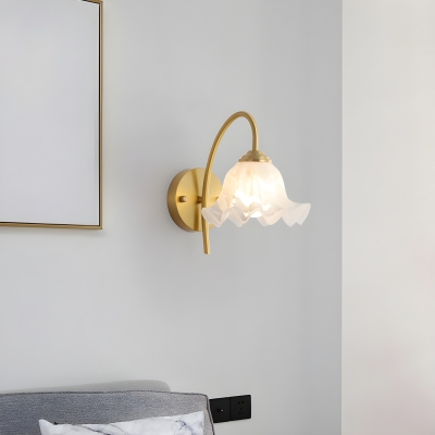 Modern Metal Wall Sconce with Downward Shade - Ideal for Residential Use