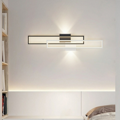 Modern-Metal Wall Sconce with LED and Acrylic Shade for Living Room