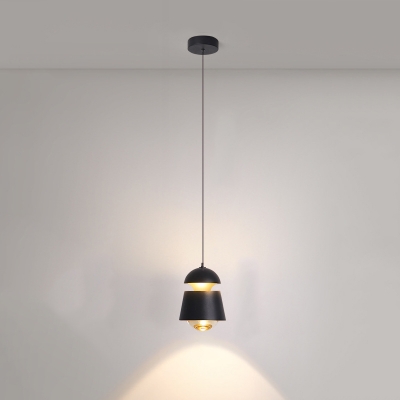 Modern Simple Metal Pendant Light with Warm Light and Acrylic Shade