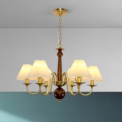 Contemporary Downlight Modern Chandelier in Metal with Acrylic Shade and Adjustable Hanging Length