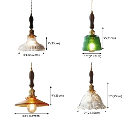 Modern Style Glass Pendant Light with Adjustable Hanging Length for Living Room