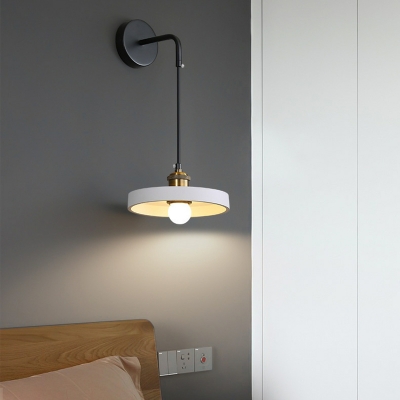 Contemporary Modern Metal 1-Light Wall Lamp with Resin Shade