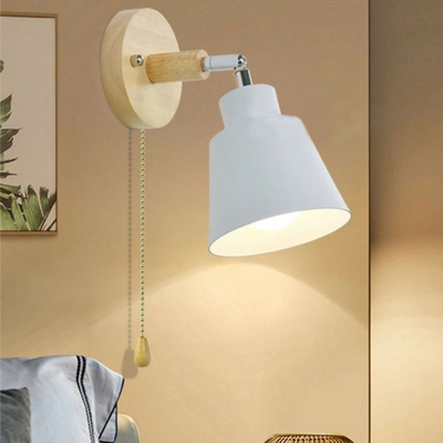 Elegant Modern Iron 1-Light Wall Sconce with Sleek Downwards Iron Shade