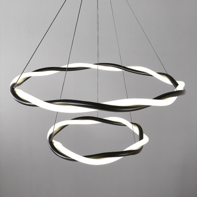 Elegant Silica Gel Ambience Chandelier with Adjustable Hanging Length and LED Lighting