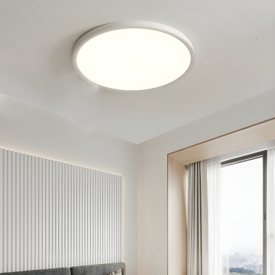 Modern Metal Flush Mount Ceiling Light with 3 Color Light and Acrylic Shade