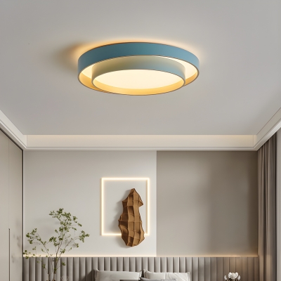 Modern Metal LED Bulbs Flush Mount Ceiling Light with Acrylic Shade