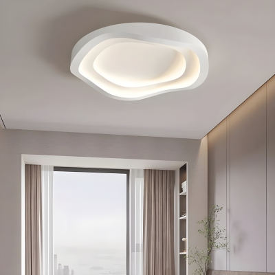Modern Style Metal Flush Mount Ceiling Light with Acrylic Shade for Residential Use