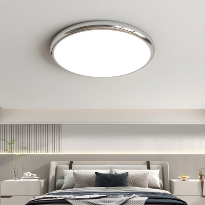 Modern LED Flush Mount Ceiling Light with Acrylic Shade - Direct Wired Electric