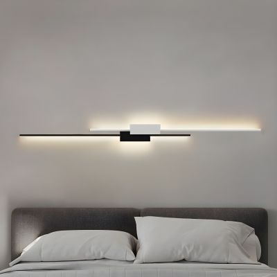Sleek and Elegant Metal Wall Lamp with Iron Shade for Living Room