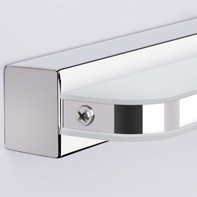 Stylish Contemporary Silver LED Vanity Light - Straight Shape with Steel Construction