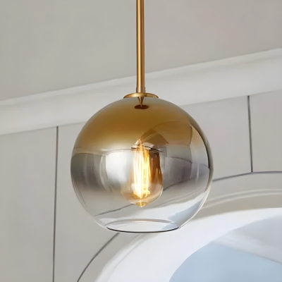 Contemporary Globe Pendant with Clear Glass Shade for Modern Residential Lighting
