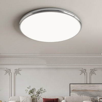 Modern LED Flush Mount Ceiling Light with Adjustable Color Temperature for Residential Use