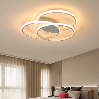 Modern Metal LED Bulb Flush Mount Ceiling Light with 3 Lights