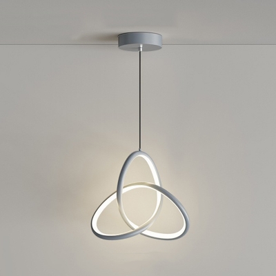 Modern Metal Pendant Light with LED Bulb and Silica Gel Shade for Contemporary Home
