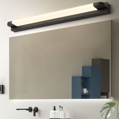 Sleek Metal LED Vanity Light in Modern Style with White Ambient Shade
