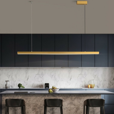 Sleek Modern Bronze Island Light with Adjustable Hanging Length