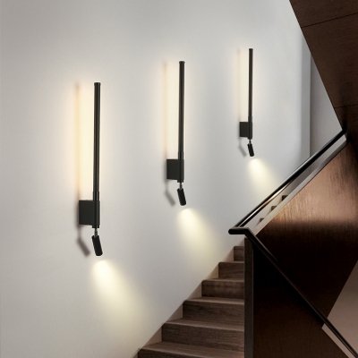 Sleek Modern Metal Wall Lamp with Illuminating LED Light and Acrylic Shade