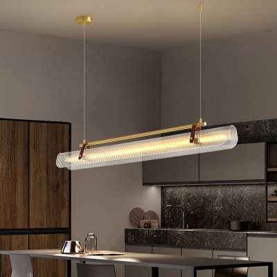 Stylish Modern Island Light with LED Bulb and Acrylic Shade for Living Room