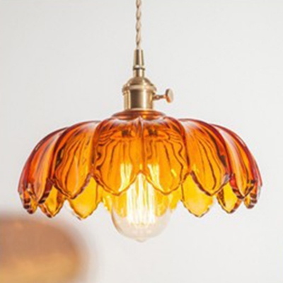 Modern LED Pendant Light with Adjustable Hanging Length - Elegant Metal Design with Glass Shade