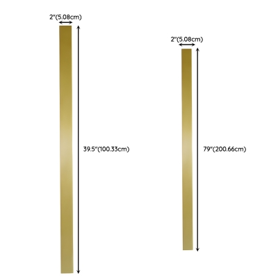 Elegant Gold Linear LED Wall Sconce for Modern Outdoor Lighting