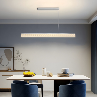 Modern Adjustable LED Island Light with Remote Control Stepless Dimming