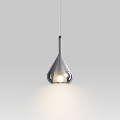 Stylish Metal Pendant Light with Clear Glass Shade and Adjustable Hanging Length