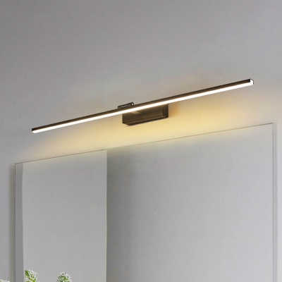 Stylish Metal Vanity Light with Integrated LED and White Acrylic Shade