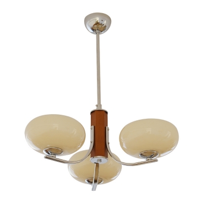 Elegance Gold Sputnik Chandelier with Opalescent Glass Shades and Adjustable Hanging Length