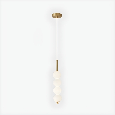 Modern LED Pendant Light with Glass Shade and Adjustable Hanging Length in Natural Light