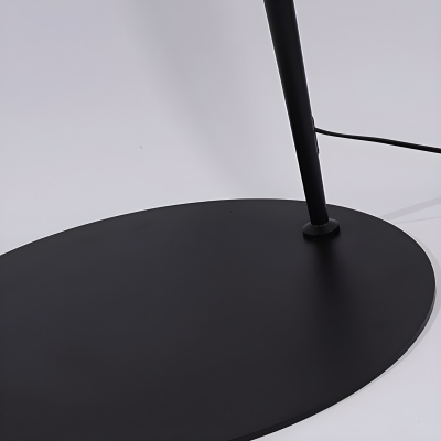 Black Metal Dome Shade Modern Floor Lamp with Foot Switch - Perfect for Residential Use