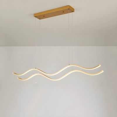 Modern LED Island Light with White Acrylic and Adjustable Hanging Length