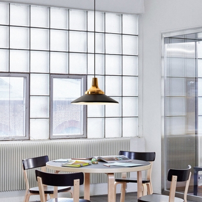 Modern Metal Pendant with Adjustable Hanging Length and Aluminum Shade
