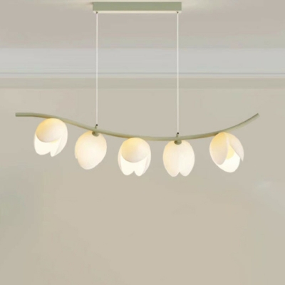 Modern Resin Metal Island Light Pendant with Adjustable Hanging Length