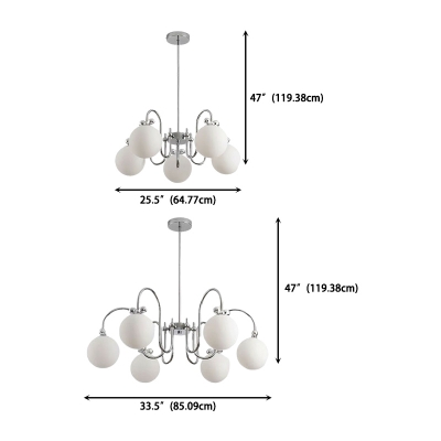 Elegant Metal Chandelier with Modern LED Lighting and Adjustable Hanging Length