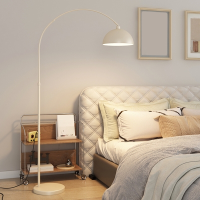 Metal Floor Lamp with Switch - Modern Design, Iron Shade, LED Light, Plug In Electric