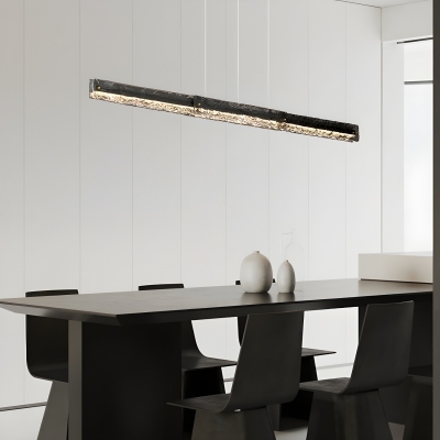 Modern LED Island Light with Adjustable Hanging Length for Living Room