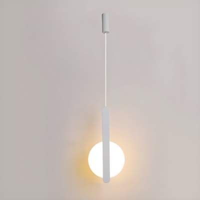 Modern Metal Pendant Light with Warm LED Bulbs and Acrylic Shade for Direct Wired Electric