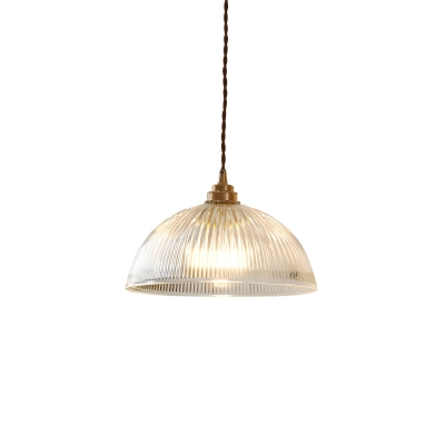 Industrial Clear Glass Pendant Light with Adjustable Hanging Length and Metal Mounting