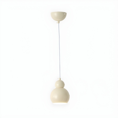 Minimalist Metal Pendant Light with Bi-pin Bulb and Plastic Shade