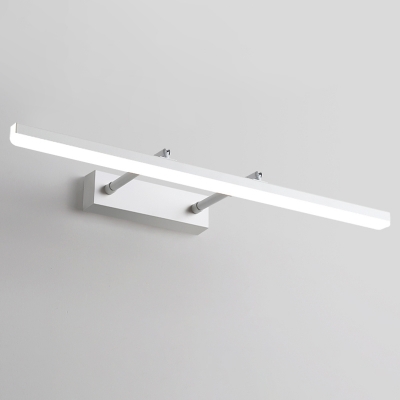 Stylish Metal Vanity Light with Integrated LED and White Acrylic Shade