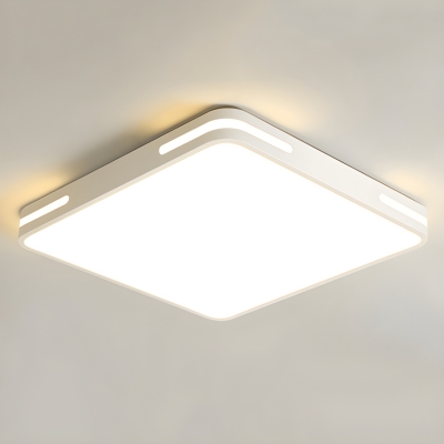 Modern LED Bulbs Metal Flush Mount Ceiling Light with Acrylic Shade for Residential Use
