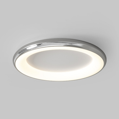 Modern LED Bulbs Metal Flush Mount Close To Ceiling Light with Ambient Acrylic Shade