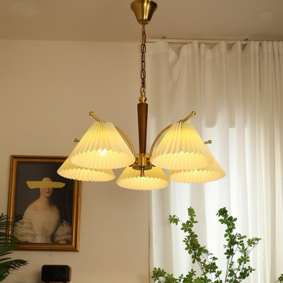 Modern Metal Chandelier with Down Shade for Residential Use - Adjustable Hanging Length